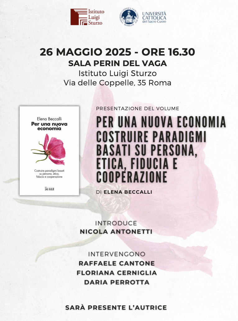 Presentazione del volume: “Per una nuova economia"